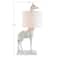 Hello Honey® 28" White Resin Giraffe Table Lamp with Linen Shade